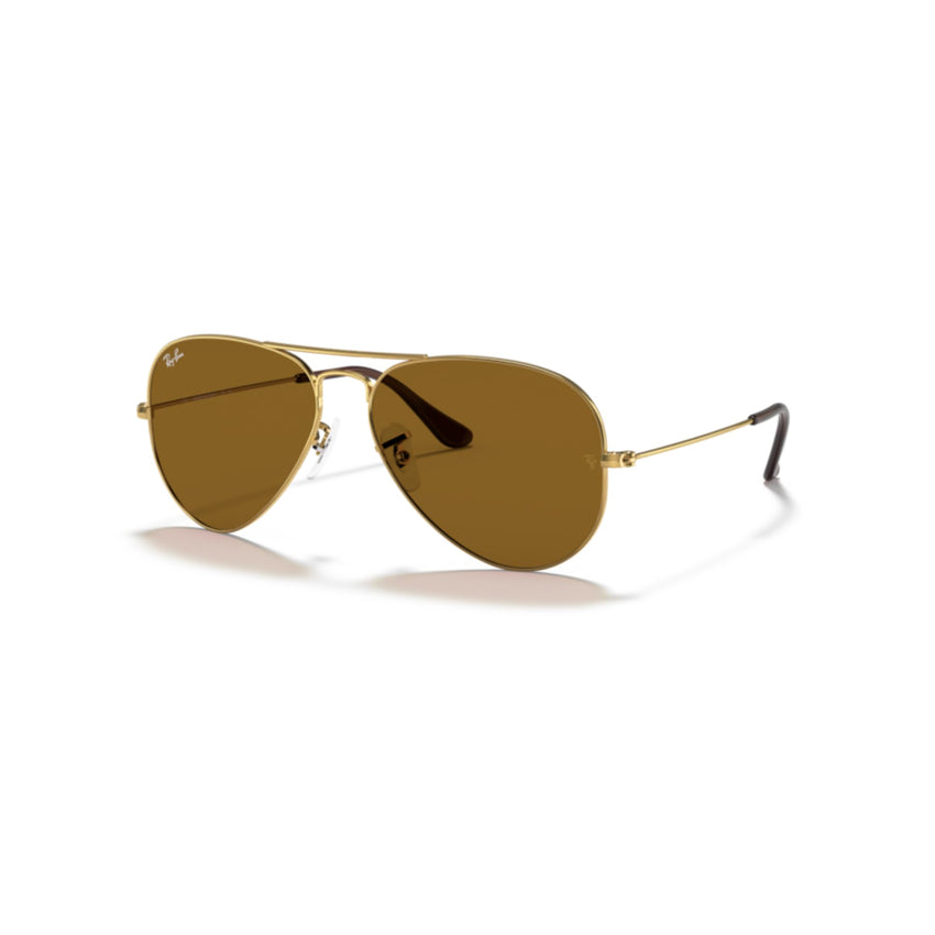 Ray - Ban RB3025 Metal Aviator Sunglasses For Men For Women + BUNDLE with Designer iWear Eyewear Care Kit - 7DAY'S