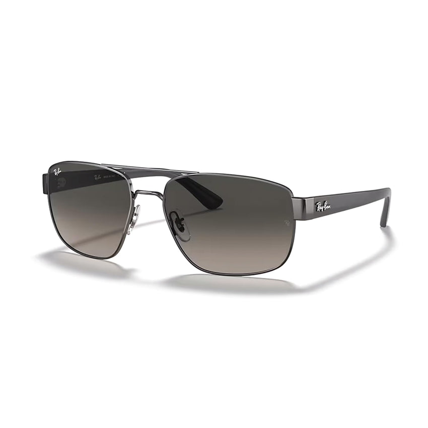 Ray - Ban RB3663 Rectangle Sunglasses for Men + BUNDLE With Designer iWear Complimentary Eyewear Kit - 7DAY'S