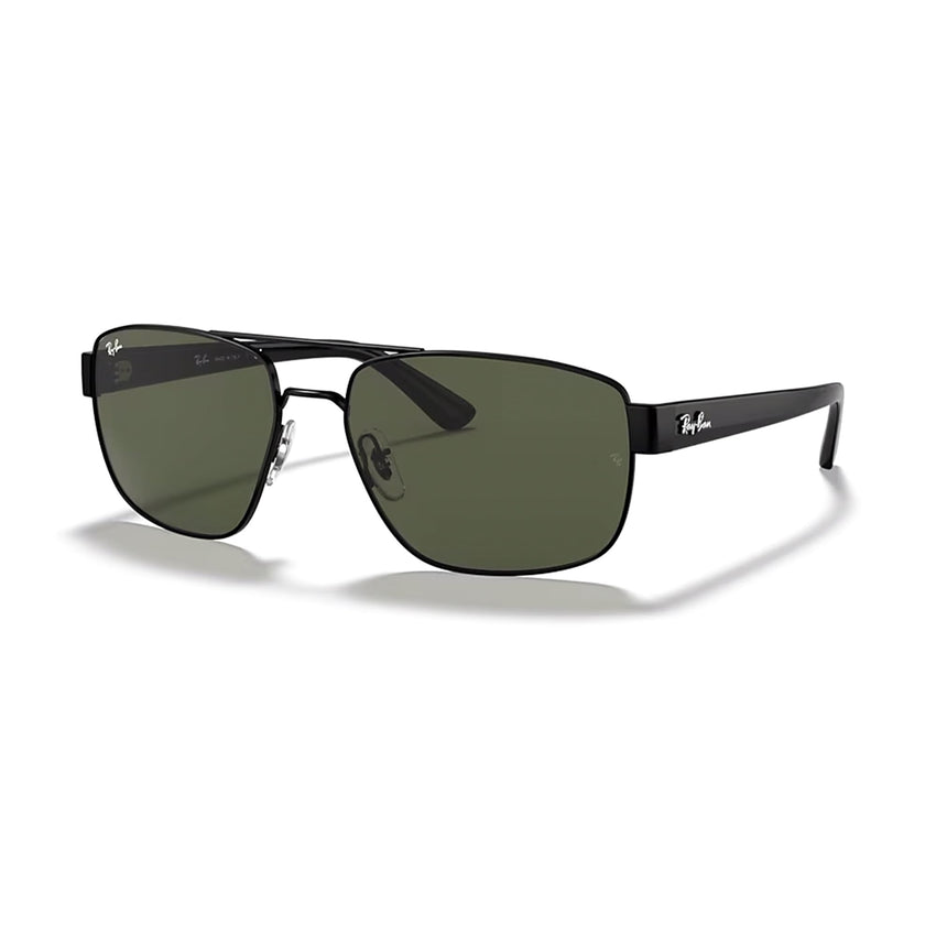 Ray - Ban RB3663 Rectangle Sunglasses for Men + BUNDLE With Designer iWear Complimentary Eyewear Kit - 7DAY'S