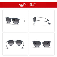 Ray - Ban RB4171 ERIKA Round Sunglasses For Women + BUNDLE with Designer iWear Eyewear Care Kit - 7DAY'S
