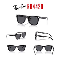 Ray - Ban RB4420 Square Sunglasses for Men for Women + BUNDLE With Designer iWear Complimentary Eyewear Kit - 7DAY'S