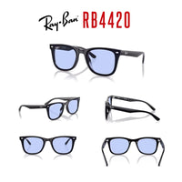 Ray - Ban RB4420 Square Sunglasses for Men for Women + BUNDLE With Designer iWear Complimentary Eyewear Kit - 7DAY'S