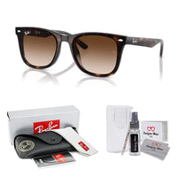 Ray - Ban RB4420 Square Sunglasses for Men for Women + BUNDLE With Designer iWear Complimentary Eyewear Kit - 7DAY'S