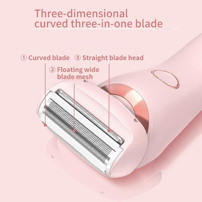 Rayzo Smooth Shave, Body Shaver Women, Dermwave Trimmer 2.0, VantiqueShaver, Razyo Razor, Comfort 2 in 1 Electric Lady Shaver, 2 In1 Wet & Dry (Blue) - 7DAY'S