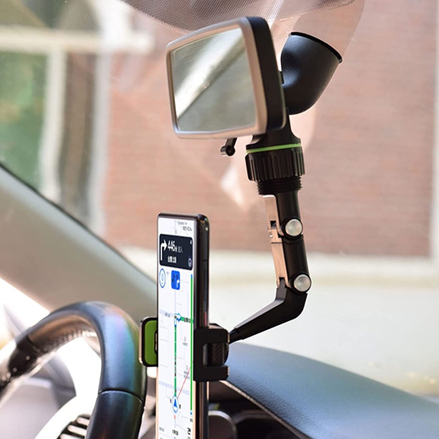 Rearview Mirror Phone Holder, Multi - Function Adjustable 360° Universal Holder, 360 Degree Car PhoneHolder Rearview Mirror,Rotato Grip Cell PhoneHolder,Multi - Function Universal Adjustable (2) - 7DAY'S