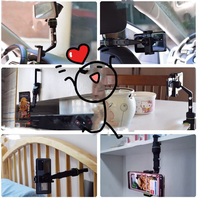 Rearview Mirror Phone Holder, Multi - Function Adjustable 360° Universal Holder, 360 Degree Car PhoneHolder Rearview Mirror,Rotato Grip Cell PhoneHolder,Multi - Function Universal Adjustable (2) - 7DAY'S