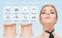 Red - Light - Therapy - for - Face and Neck, Red Light Therapy Wand, 3 Color Led Face Neck Massager for Skin Tightening, Face Lift, Wrinkle Removal, White - 7DAY'S