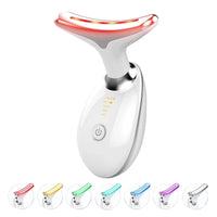 Red - Light - Therapy - for - Face and Neck, Red Light Therapy Wand, 3 Color Led Face Neck Massager for Skin Tightening, Face Lift, Wrinkle Removal, White - 7DAY'S