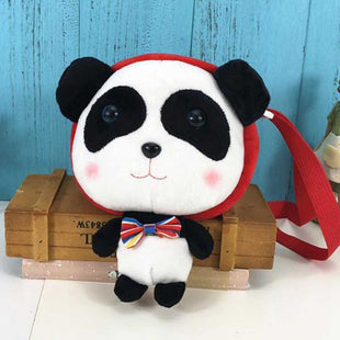 Red Panda Doll Plush Kids Backpack Cute Crossbody Bag Snack Bag Go Out Decor Small Bag - 7DAY'S