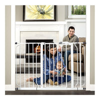 Regalo Easy Step 38.5 - Inch Extra Wide Walk Thru Baby Gate, White Original version - 7DAY'S