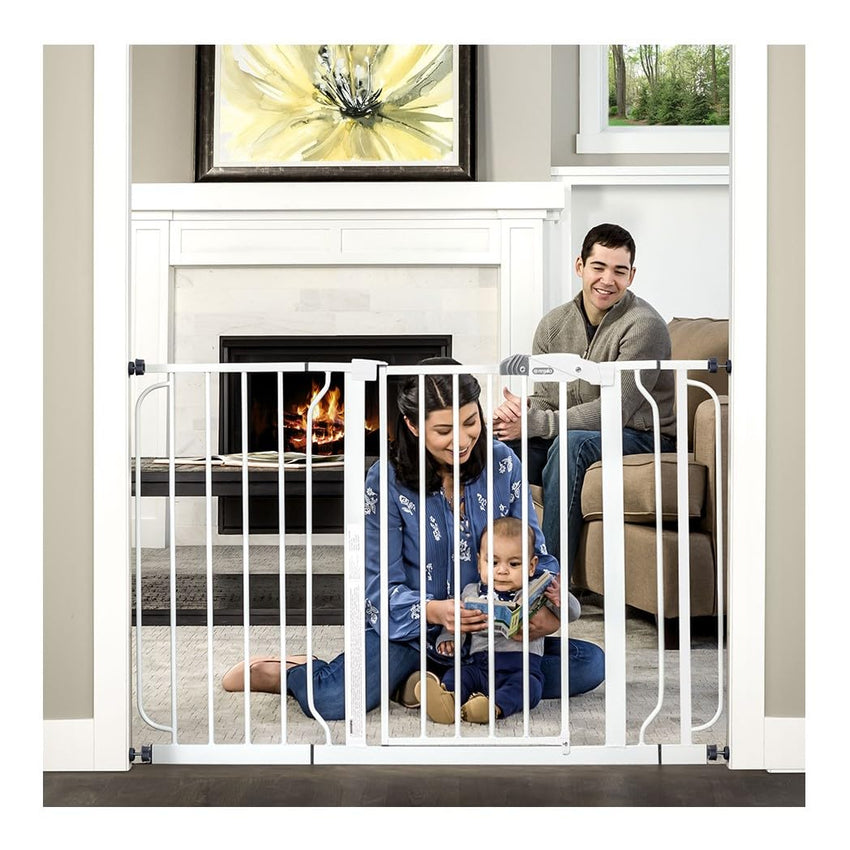 Regalo Easy Step 38.5 - Inch Extra Wide Walk Thru Baby Gate, White Original version - 7DAY'S