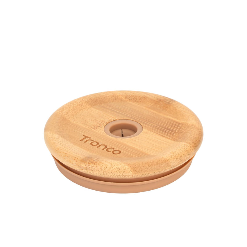 Replacement Bamboo Lid for Tumblers, Press - In Lid, Fits Tronco 32 oz 42 oz Glass Tumblers with Handle, Amber - 7DAY'S