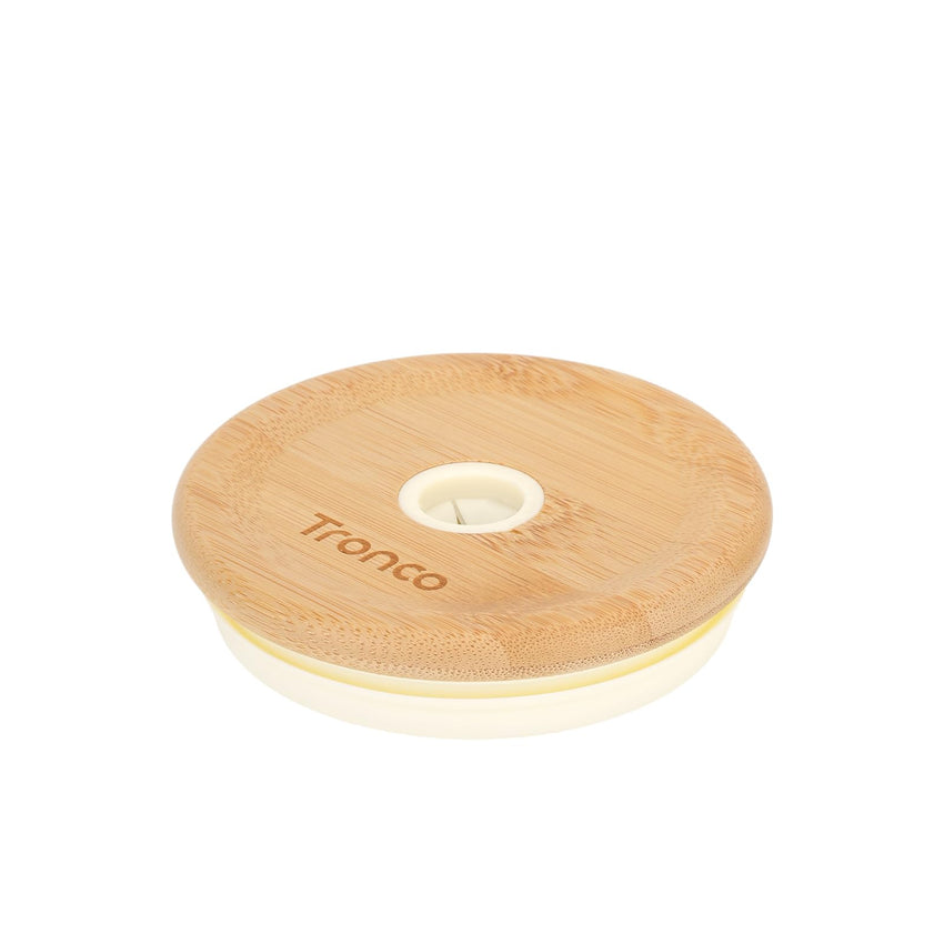 Replacement Bamboo Lid for Tumblers, Press - In Lid, Fits Tronco 32 oz 42 oz Glass Tumblers with Handle, Amber - 7DAY'S