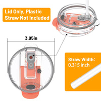 Replacement Bamboo Lid for Tumblers, Press - In Lid, Fits Tronco 32 oz 42 oz Glass Tumblers with Handle, Amber - 7DAY'S
