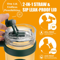 Replacement Bamboo Lid for Tumblers, Press - In Lid, Fits Tronco 32 oz 42 oz Glass Tumblers with Handle, Amber - 7DAY'S