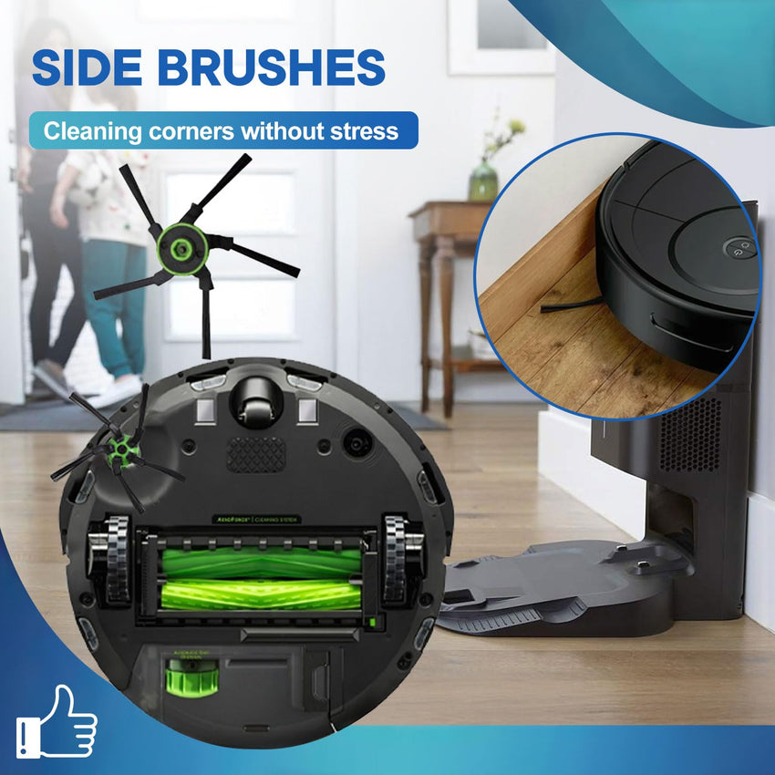 Replacement Parts for iRobot Roomba s9 (9150) s9+ s9 Plus (9550) s Series Vacuum Cleaner, Accessories includes 1 Set of Multi - Surface Rubber Brush,4 Side Brushes,4 Filters,4 Dust Bags - 7DAY'S