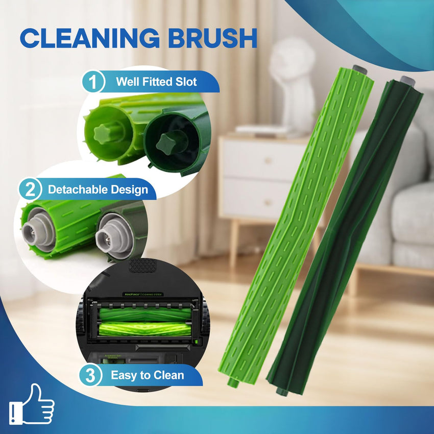 Replacement Parts for iRobot Roomba s9 (9150) s9+ s9 Plus (9550) s Series Vacuum Cleaner, Accessories includes 1 Set of Multi - Surface Rubber Brush,4 Side Brushes,4 Filters,4 Dust Bags - 7DAY'S