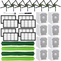 Replacement Parts for iRobot Roomba s9 (9150) s9+ s9 Plus (9550) s Series Vacuum Cleaner, Accessories includes 1 Set of Multi - Surface Rubber Brush,4 Side Brushes,4 Filters,4 Dust Bags - 7DAY'S