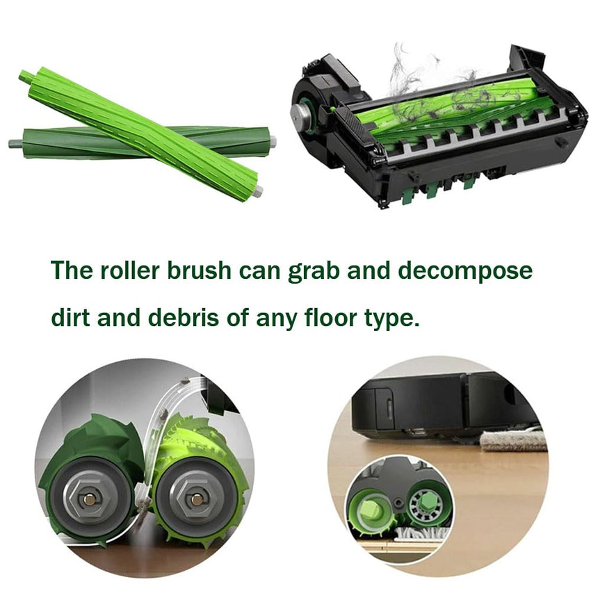 Replacement Parts for iRobot Roomba s9 (9150) s9+ s9 Plus (9550) s Series Vacuum Cleaner, Accessories includes 1 Set of Multi - Surface Rubber Brush,4 Side Brushes,4 Filters,4 Dust Bags - 7DAY'S
