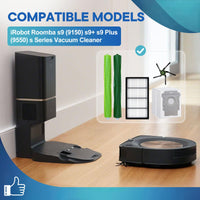 Replacement Parts for iRobot Roomba s9 (9150) s9+ s9 Plus (9550) s Series Vacuum Cleaner, Accessories includes 1 Set of Multi - Surface Rubber Brush,4 Side Brushes,4 Filters,4 Dust Bags - 7DAY'S