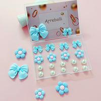 Resin Pink Bow Shoe Charms for Girls, 24Pcs Cute Flower Accessories for Clog Sandals, Pearl Decoration for Women, DIY Party Favor - 7DAY'S