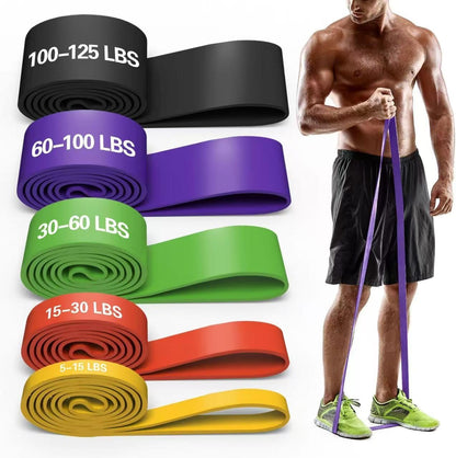 Resistance Bands Set - 4 and5 Levels Elastic Workout Bands for Total Body Training, Fitness, Muscle Building, Gym & Home Exercise（Super Good qualiey） - 7DAY'S