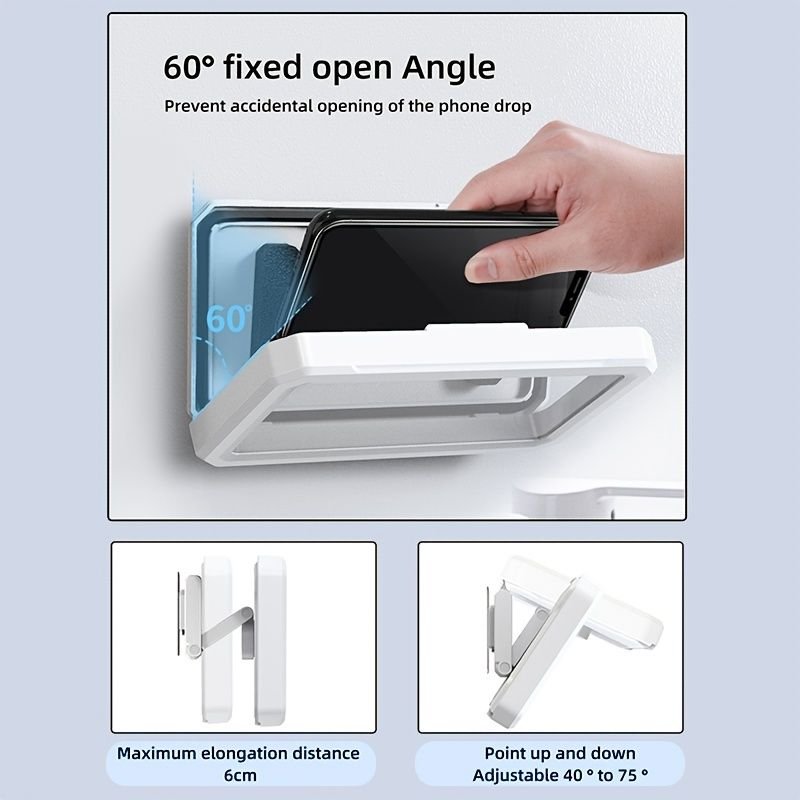 Retractable Rotatable Waterproof Lazy Mobile Phone; Shower And Wall Bracket Phone Shower Case - 7DAY'S