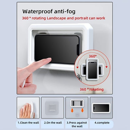 Retractable Rotatable Waterproof Lazy Mobile Phone; Shower And Wall Bracket Phone Shower Case - 7DAY'S