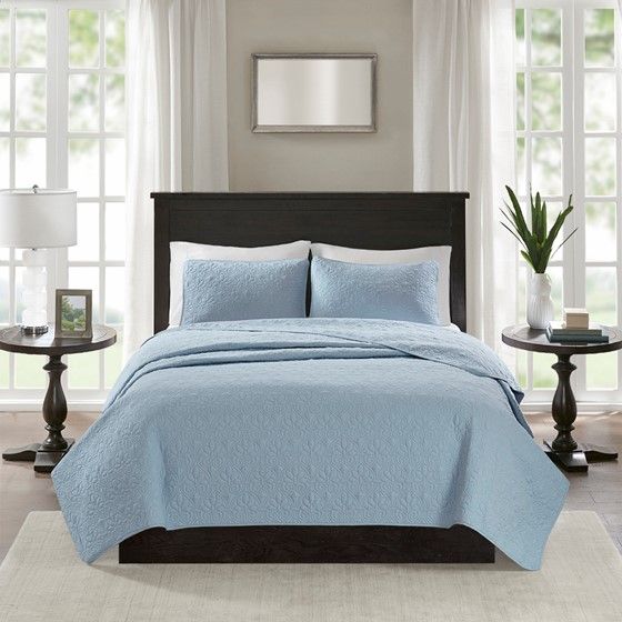 Reversible Quilt Set Blue Full/Queen - 7DAY'S