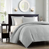 Reversible Quilt Set Grey King/Cal King - 7DAY'S