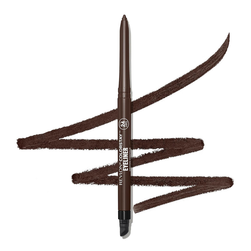 Revlon ColorStay Pencil Waterproof Eyeliner, Smudge - Proof, Eye Makeup with Built - In Sharpener, 202 Black Brown, 0.01 oz - 7DAY'S