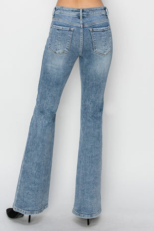 RISEN Full Size Mid Rise Bootcut Jeans - 7DAY'S