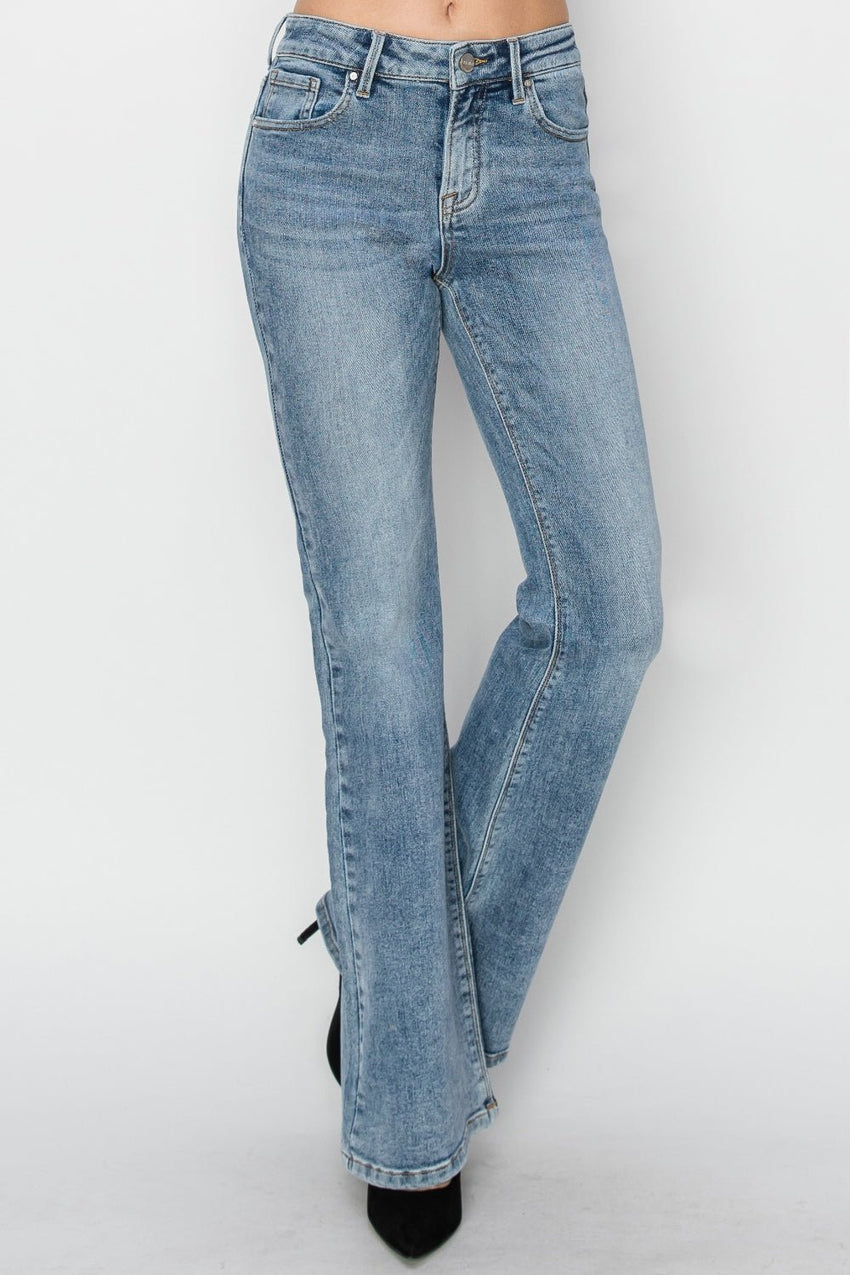 RISEN Full Size Mid Rise Bootcut Jeans - 7DAY'S