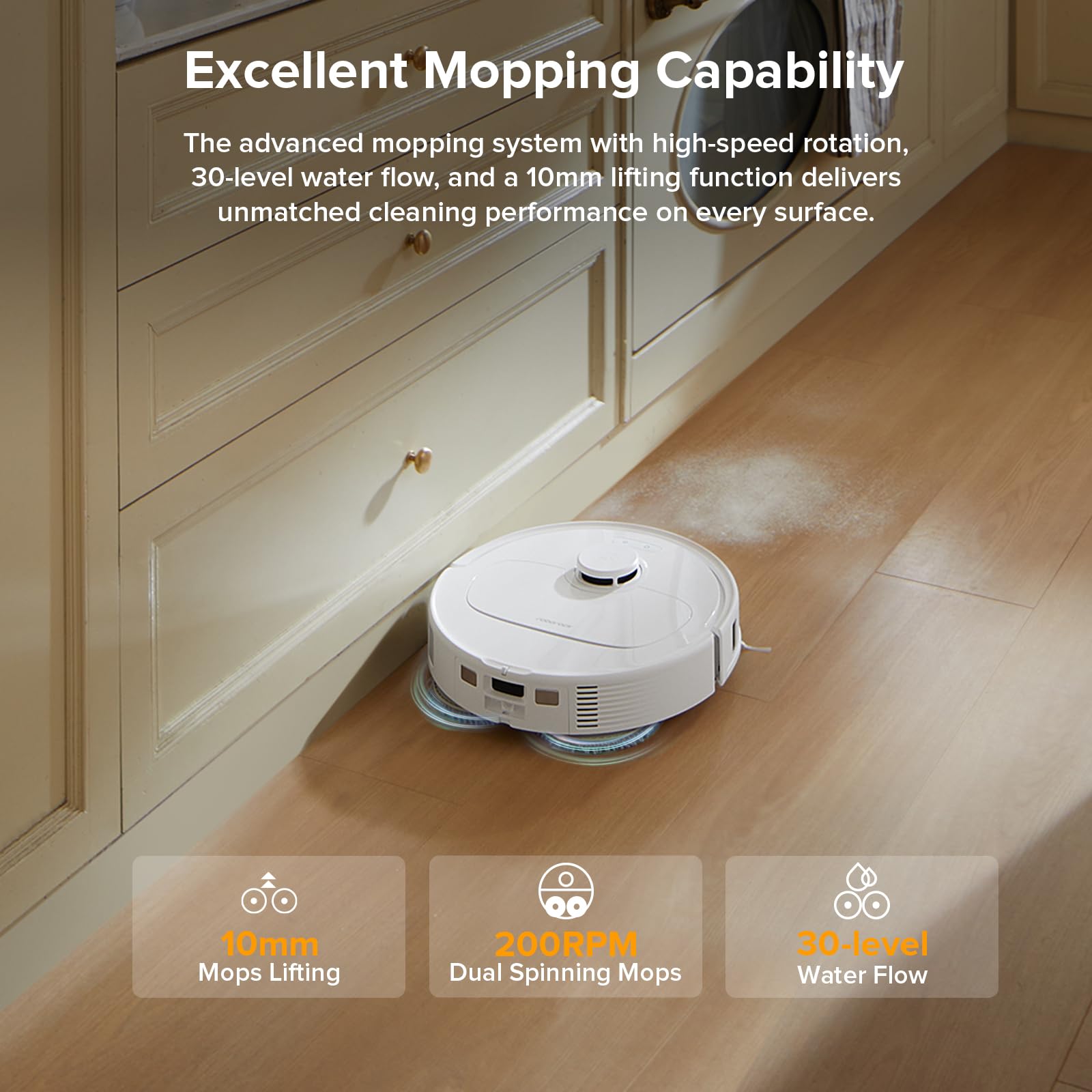 roborock Qrevo Series Robot Vacuum and Mop, 8000Pa Suction, Upgraded from Qrevo S, Anti - Tangle Brushes, Smart Obstacle Avoidance, Auto Mop Washing, All - in - One Dock, 200RPM Spinning Mops, Black(QV 35A) - 7DAY'S