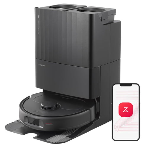 roborock Qrevo Series Robot Vacuum and Mop, 8000Pa Suction, Upgraded from Qrevo S, Anti-Tangle Brushes, Smart Obstacle Avoidance, Auto Mop Washing, All-in-One Dock, 200RPM Spinning Mops, Black(QV 35A)