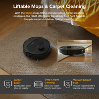 roborock Qrevo Series Robot Vacuum and Mop, 8000Pa Suction, Upgraded from Qrevo S, Anti - Tangle Brushes, Smart Obstacle Avoidance, Auto Mop Washing, All - in - One Dock, 200RPM Spinning Mops, Black(QV 35A) - 7DAY'S