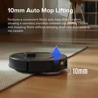 roborock Qrevo Series Robot Vacuum and Mop, 8000Pa Suction, Upgraded from Qrevo S, Anti - Tangle Brushes, Smart Obstacle Avoidance, Auto Mop Washing, All - in - One Dock, 200RPM Spinning Mops, Black(QV 35A) - 7DAY'S