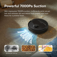 roborock Qrevo Series Robot Vacuum and Mop, 8000Pa Suction, Upgraded from Qrevo S, Anti - Tangle Brushes, Smart Obstacle Avoidance, Auto Mop Washing, All - in - One Dock, 200RPM Spinning Mops, Black(QV 35A) - 7DAY'S