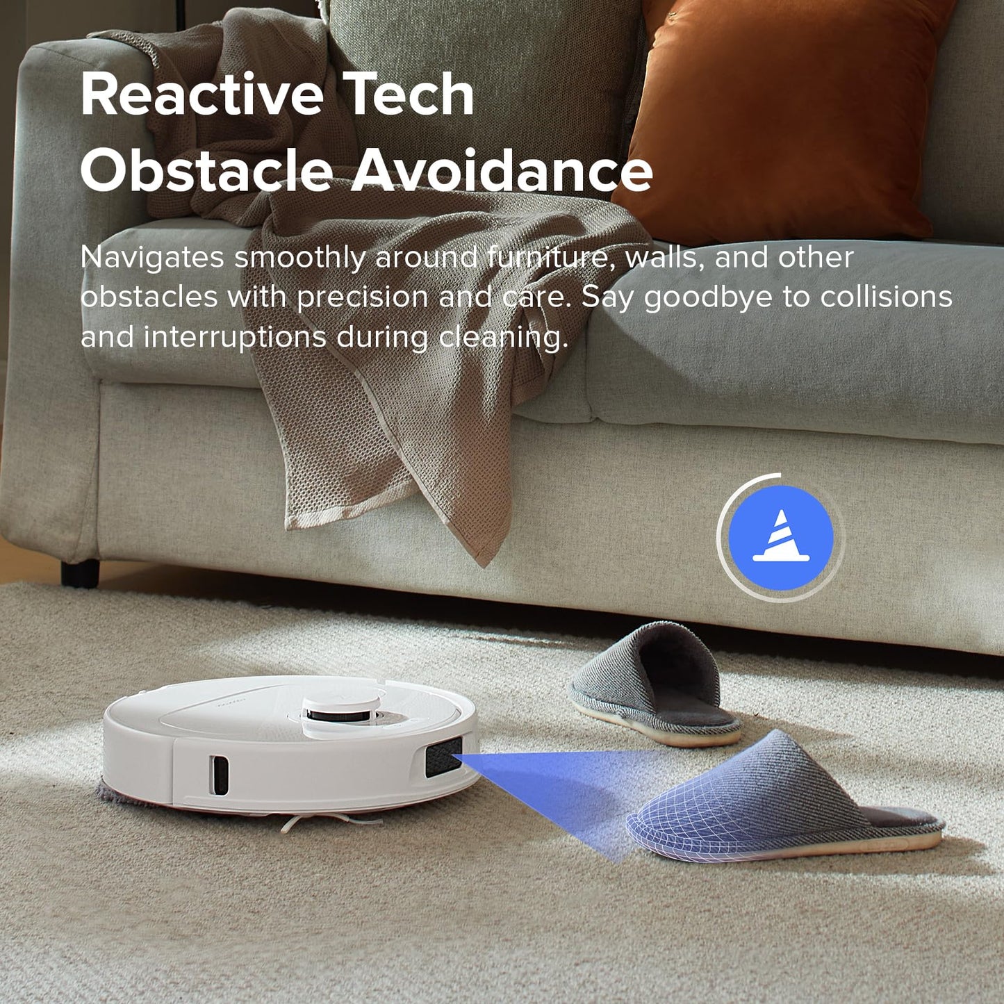 roborock Qrevo Series Robot Vacuum and Mop, 8000Pa Suction, Upgraded from Qrevo S, Anti - Tangle Brushes, Smart Obstacle Avoidance, Auto Mop Washing, All - in - One Dock, 200RPM Spinning Mops, Black(QV 35A) - 7DAY'S