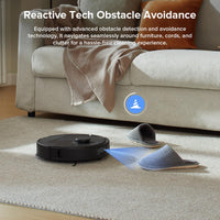 roborock Qrevo Series Robot Vacuum and Mop, 8000Pa Suction, Upgraded from Qrevo S, Anti - Tangle Brushes, Smart Obstacle Avoidance, Auto Mop Washing, All - in - One Dock, 200RPM Spinning Mops, Black(QV 35A) - 7DAY'S