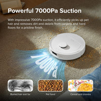 roborock Qrevo Series Robot Vacuum and Mop, 8000Pa Suction, Upgraded from Qrevo S, Anti - Tangle Brushes, Smart Obstacle Avoidance, Auto Mop Washing, All - in - One Dock, 200RPM Spinning Mops, Black(QV 35A) - 7DAY'S
