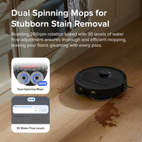 roborock Qrevo Series Robot Vacuum and Mop, 8000Pa Suction, Upgraded from Qrevo S, Anti - Tangle Brushes, Smart Obstacle Avoidance, Auto Mop Washing, All - in - One Dock, 200RPM Spinning Mops, Black(QV 35A) - 7DAY'S