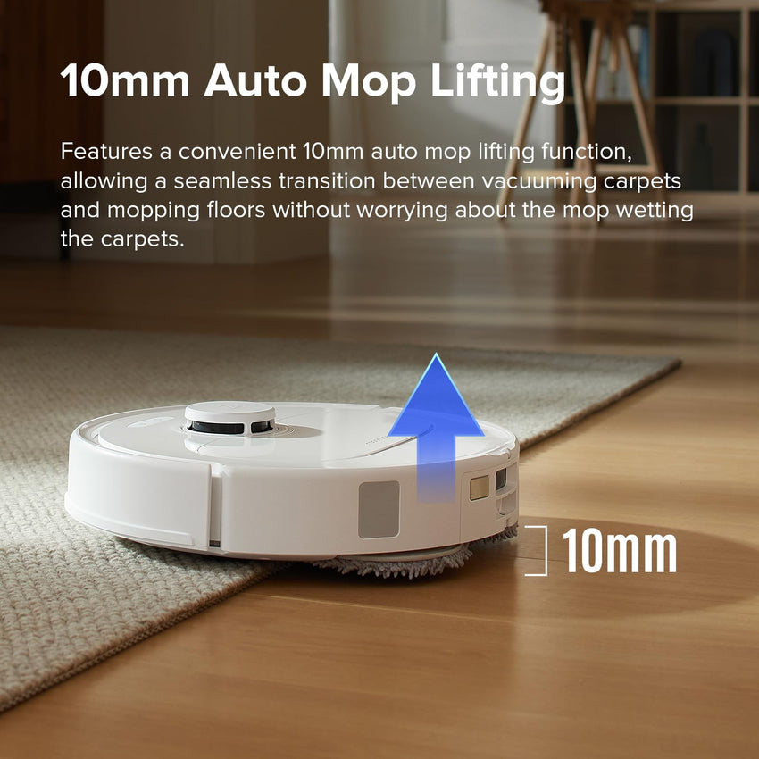 roborock Qrevo Series Robot Vacuum and Mop, 8000Pa Suction, Upgraded from Qrevo S, Anti - Tangle Brushes, Smart Obstacle Avoidance, Auto Mop Washing, All - in - One Dock, 200RPM Spinning Mops, Black(QV 35A) - 7DAY'S