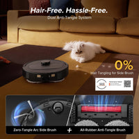 roborock Qrevo Series Robot Vacuum and Mop, 8000Pa Suction, Upgraded from Qrevo S, Anti - Tangle Brushes, Smart Obstacle Avoidance, Auto Mop Washing, All - in - One Dock, 200RPM Spinning Mops, Black(QV 35A) - 7DAY'S