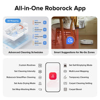 roborock Qrevo Series Robot Vacuum and Mop, 8000Pa Suction, Upgraded from Qrevo S, Anti - Tangle Brushes, Smart Obstacle Avoidance, Auto Mop Washing, All - in - One Dock, 200RPM Spinning Mops, Black(QV 35A) - 7DAY'S