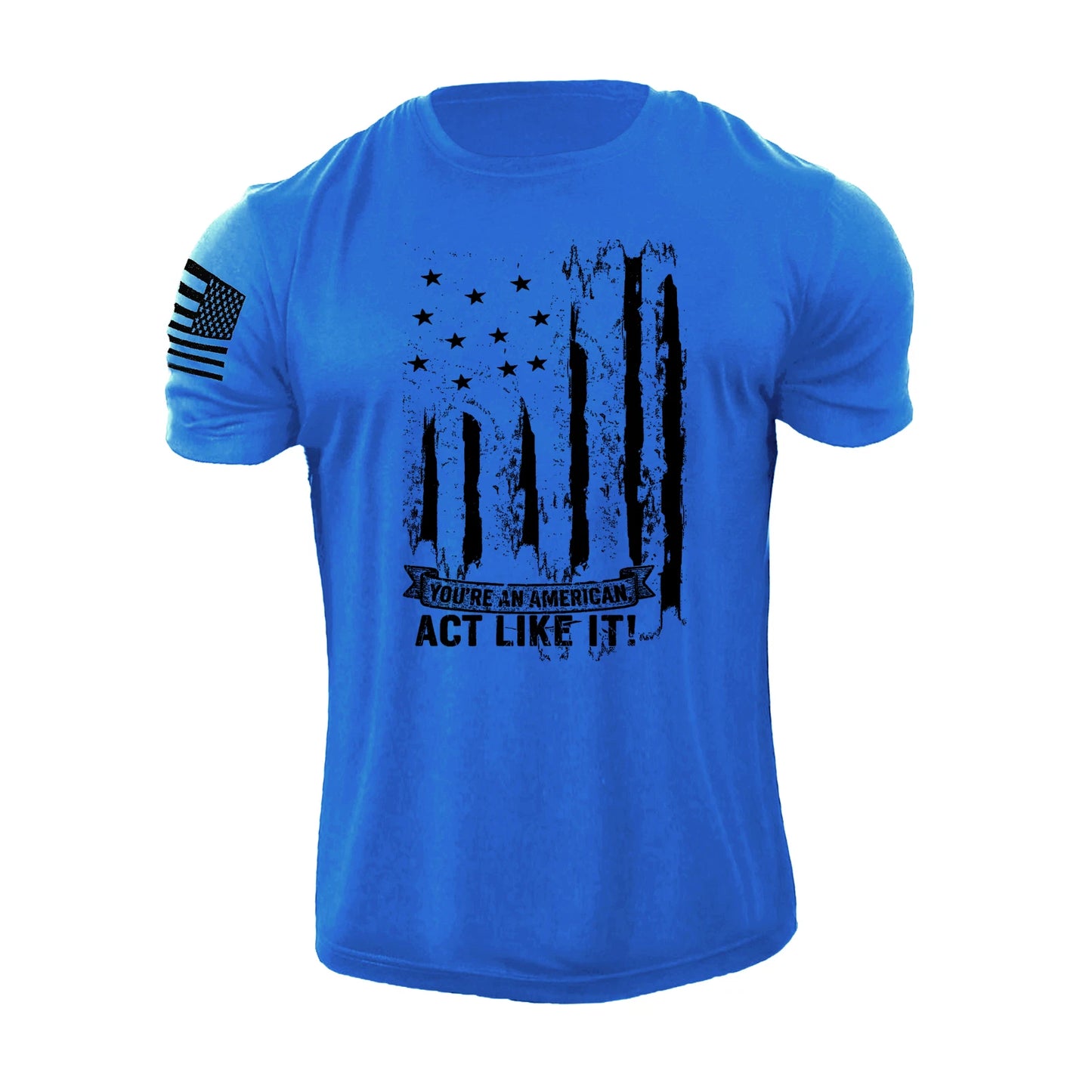 New Men's Distressed USA Flag  T-Shirt Stylish Graphic Tee