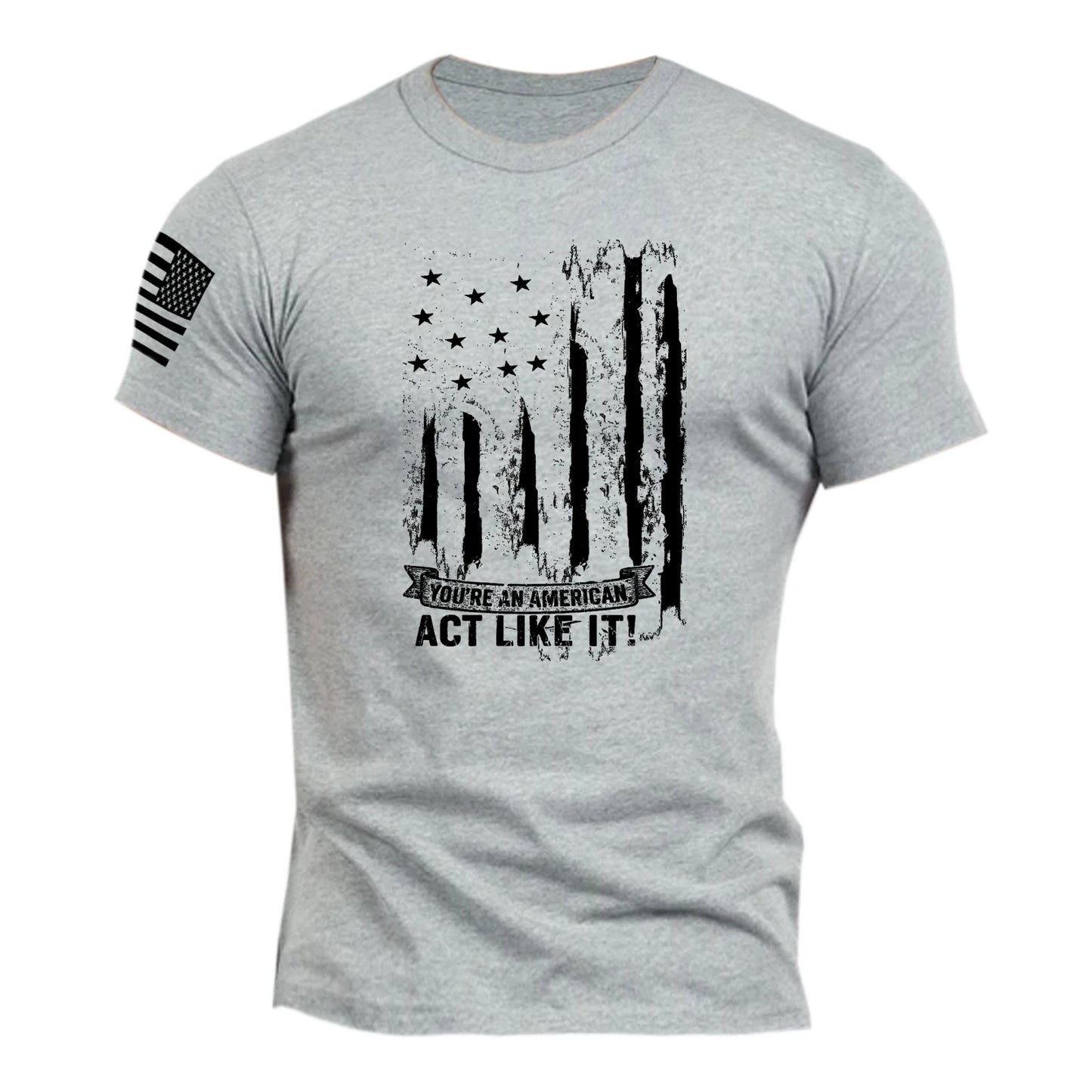 New Men's Distressed USA Flag  T-Shirt Stylish Graphic Tee