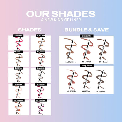 Sacheu Lip Liner STAY - N Peel Off Lip Stain — Long Lasting Matte Lip Tattoo Transfer Proof Lipstain Infused with Hyaluronic Acid & Vitamin E for All Skin Types — Vegan & Cruelty - Free, p - INKED - 7DAY'S
