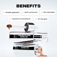 Sacheu Liquid Glow STAY - N Liquid Highlighter & Illuminator Makeup — 30ml Long Lasting Luminous Glow Lightweight Dewy Finish, Aura Glow - 7DAY'S