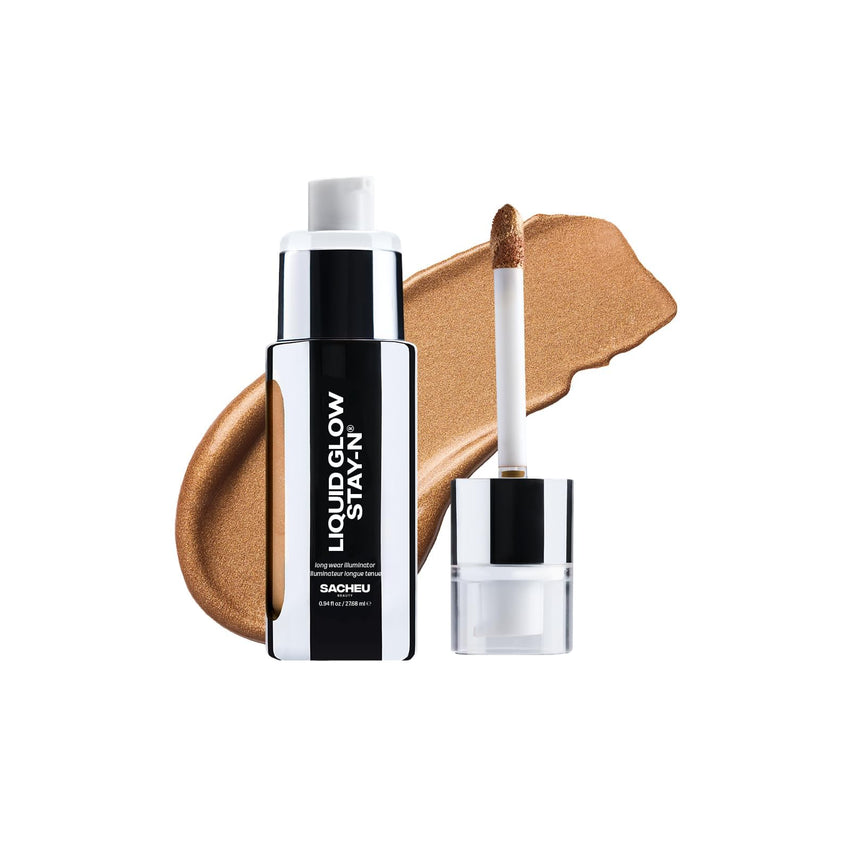 Sacheu Liquid Glow STAY - N Liquid Highlighter & Illuminator Makeup — 30ml Long Lasting Luminous Glow Lightweight Dewy Finish, Aura Glow - 7DAY'S